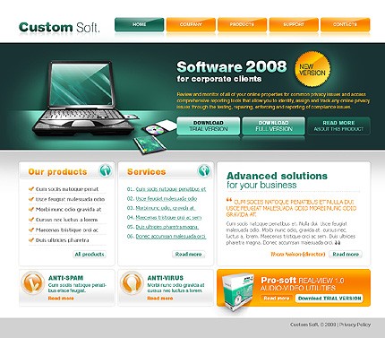 Software Website Template