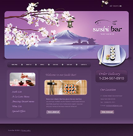 Sushi Bar Flash Template