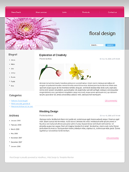 Floral Design WordPress Theme