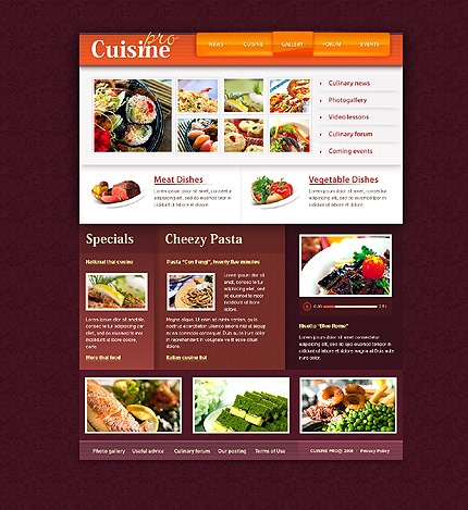 Cuisine Website Template