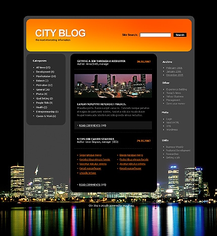 City Blog WordPress Theme