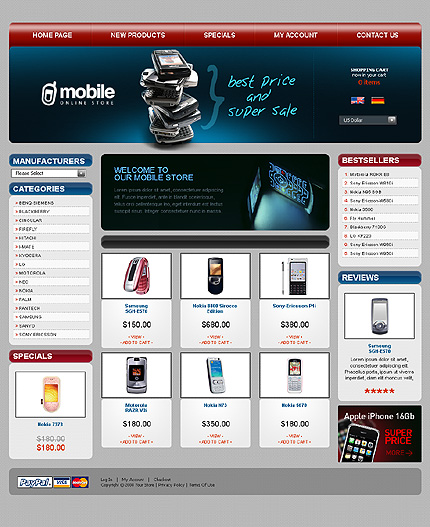 Mobile Phone Store CRE Loaded Template