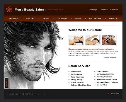 Men's Beauty Salon Flash Template