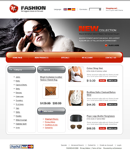 Fashion osCommerce Template