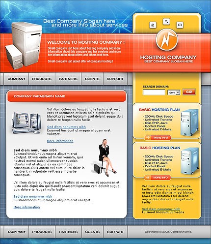hosting&nbsp;site template