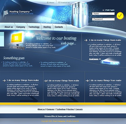 hosting&nbsp;site template