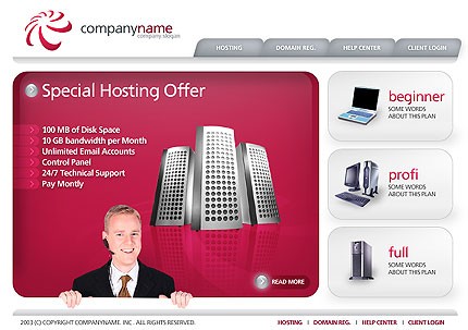 hosting&nbsp;site template
