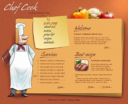 Chef Cook Website Template