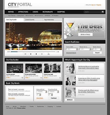 City Portal Website Template
