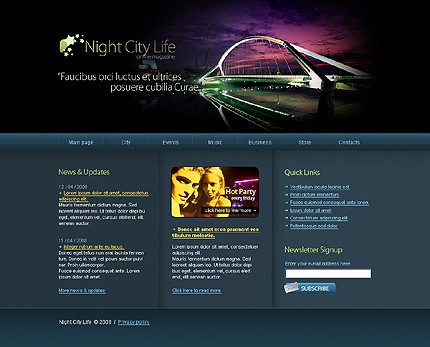 City Life Magazine Website Template