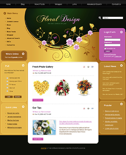 Floral Design Joomla Template