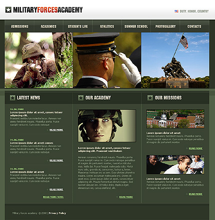 Military Academy Website Template