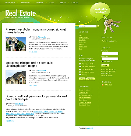 Real Estate Joomla Template