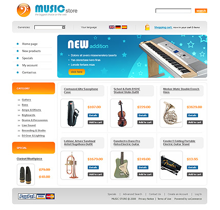 Template #21126, Oscommerce Main Page  Preview