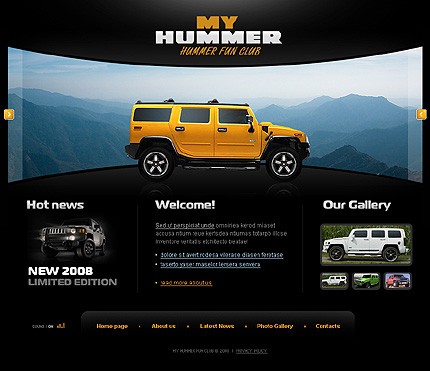 Hummer Fun Club Flash Template