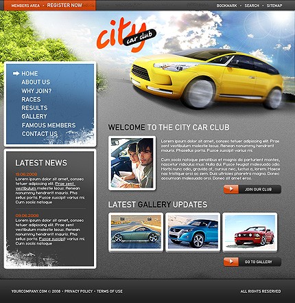 City Car Club Website Template