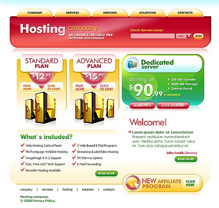 Hosting Website Template