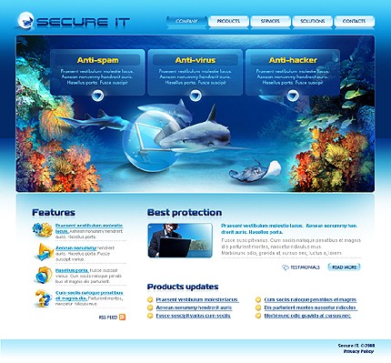 Security Software Website Template