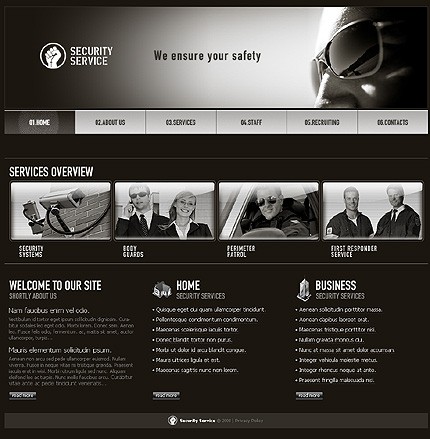 Security Service Website Template