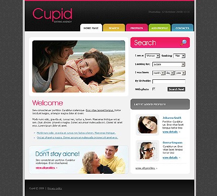 Dating Agency Website Template