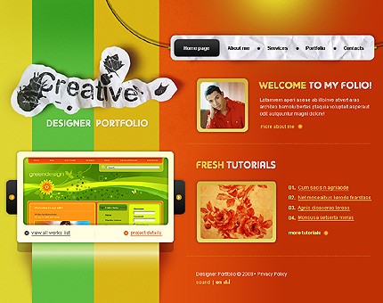 Designer Portfolio Flash Template