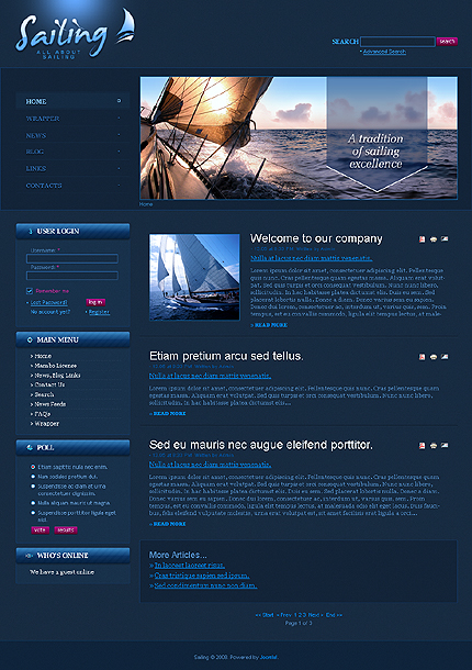 Sailing Joomla Template