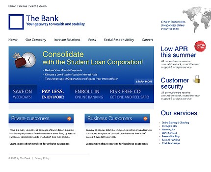 Bank Website Template