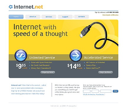 Internet Website Template