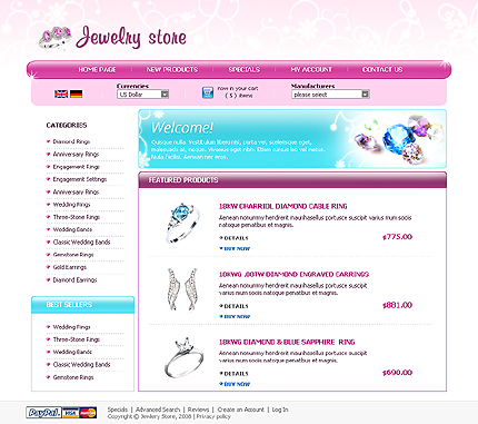 Jewelry Store CRE Loaded Template