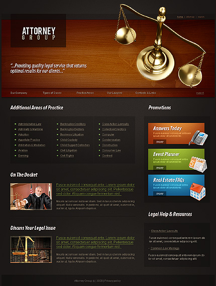 Attorney Website Template