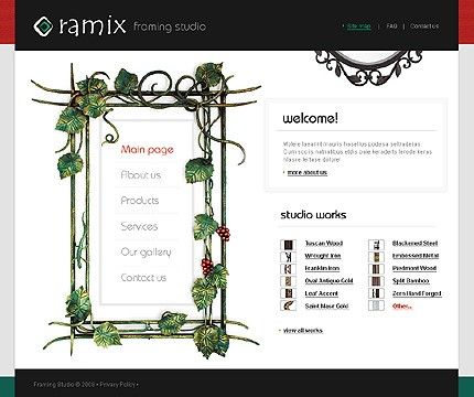Framing Studio Website Template