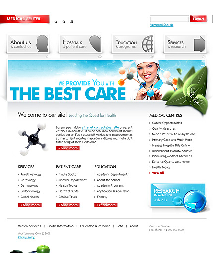 Medical Center Website Template