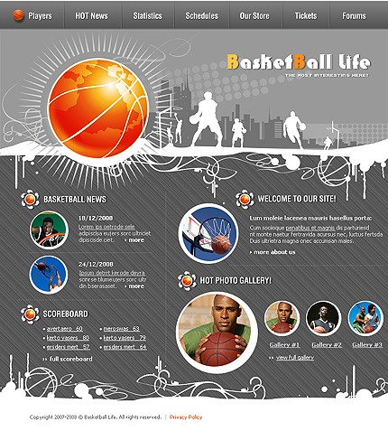Basketball Website Template