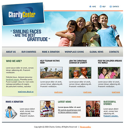 Charity Center Website Template
