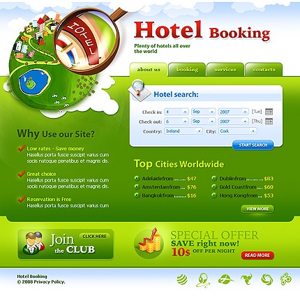 Hotel Booking Website Template