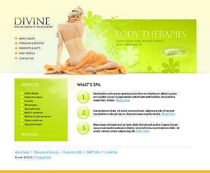 SPA Salon Website Template