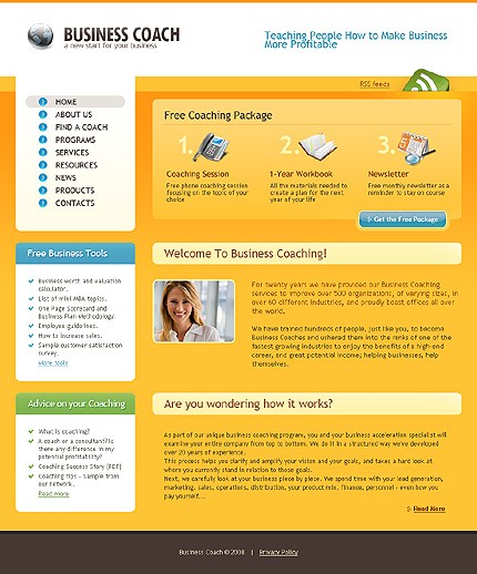 Business Coach Website Template