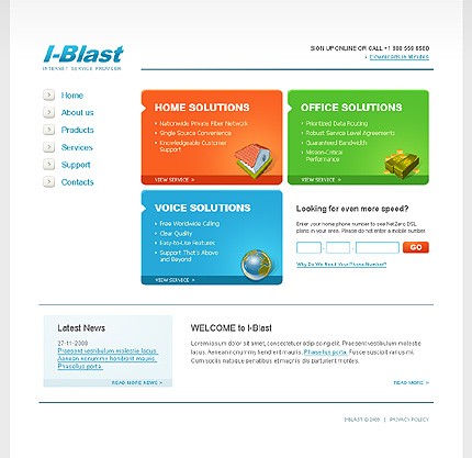 Internet Service Provider Website Template