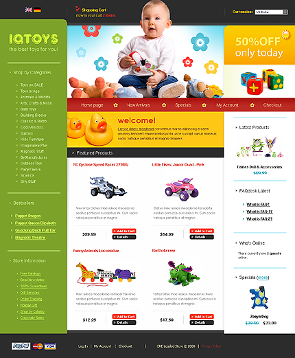Toys Store CRE Loaded Template