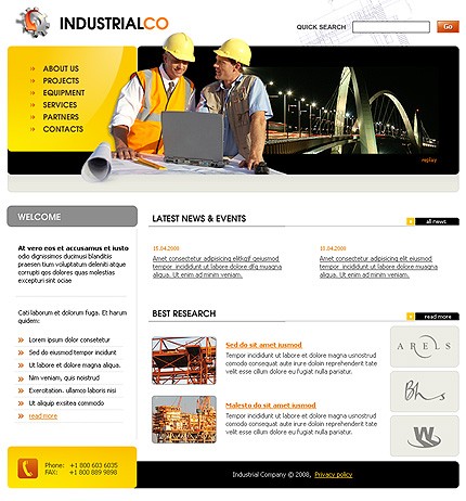 Industrial Website Template