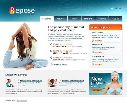 Yoga Club Website Template