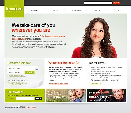 Insurance Website Template