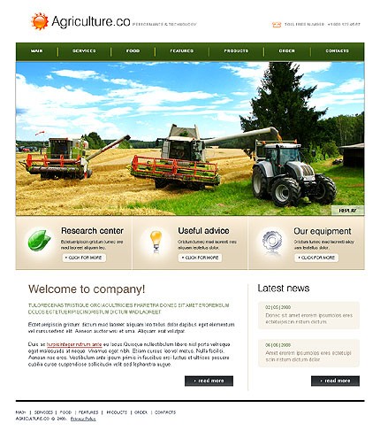 Agriculture Website Template