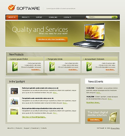 Software Website Template