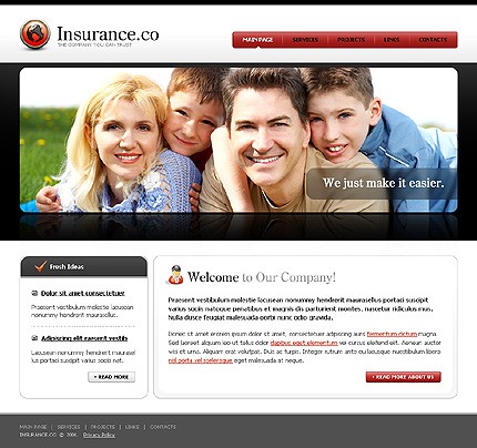 Insurance Company Website Template
