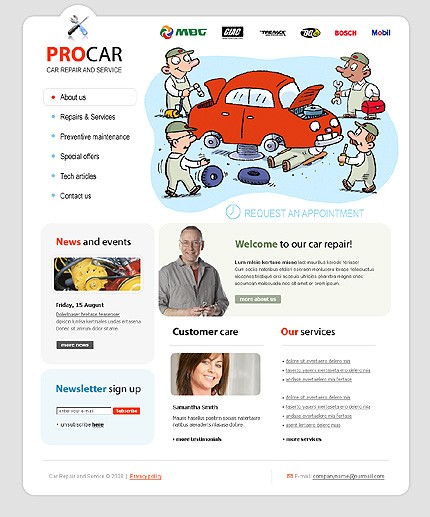 Car Repair & Service Website Template