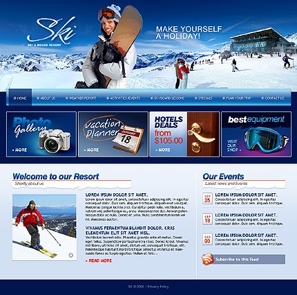 Ski Resort Website Template