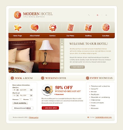 Modern Hotel Website Template