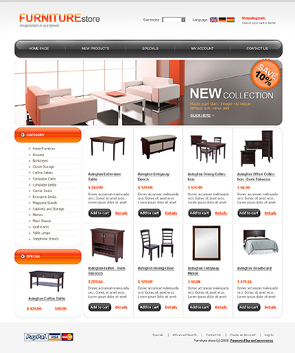 furniture&nbsp;site template