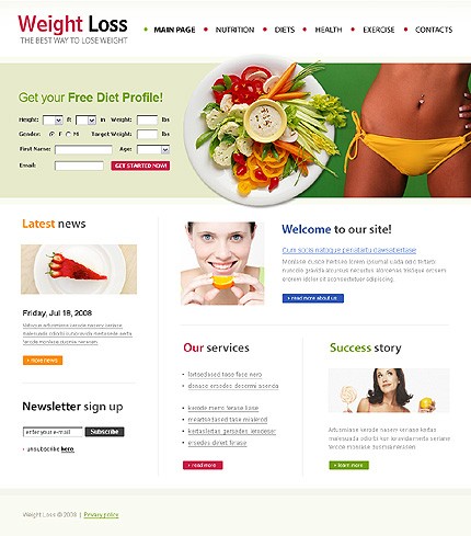 Weight Loss Website Template